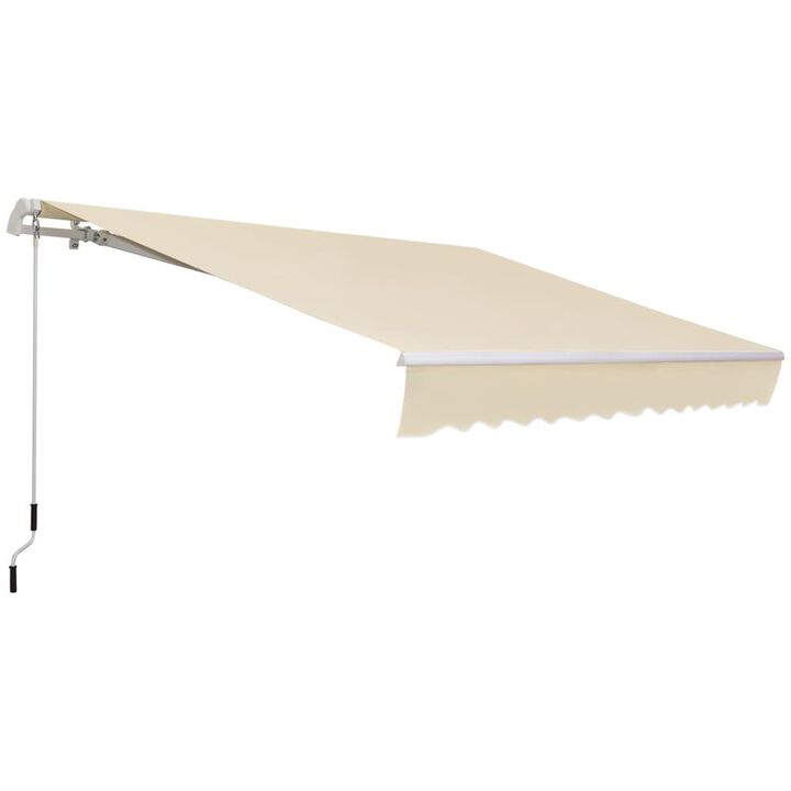 Hivvago Retractable Sun Shade Awning for Deck or Yard