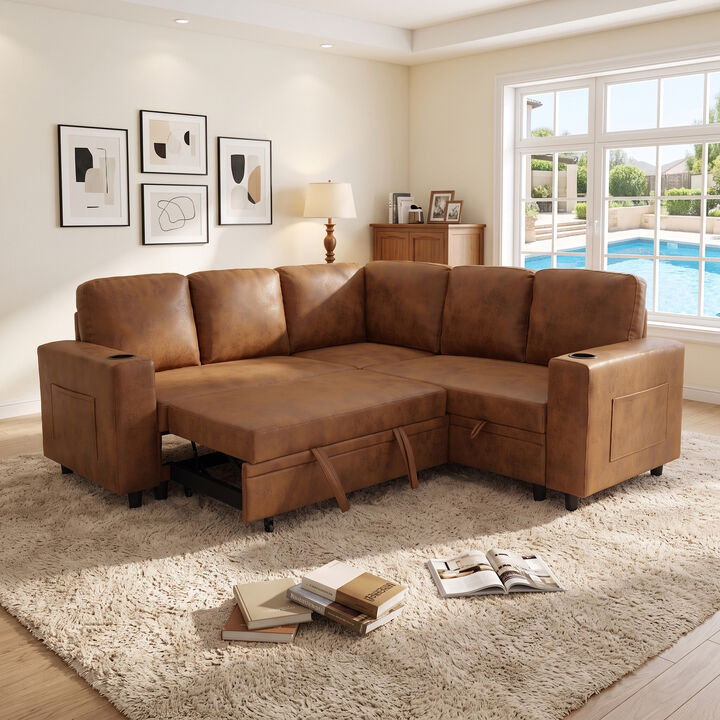 Lelork L-Shape Sectional Sleeper sofa