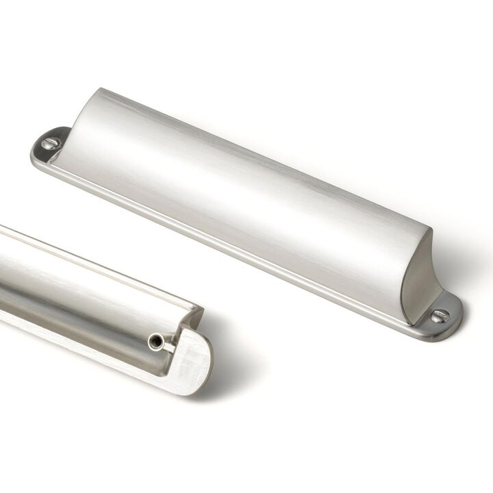 Goo-Ki 6 Pack Brushed Satin Nickel Cabinet Cup Pulls Bin Drawer Pull 5.04""(128mm) c-c Kitchen Hardware,Modern Zinc Alloy Bar Ca