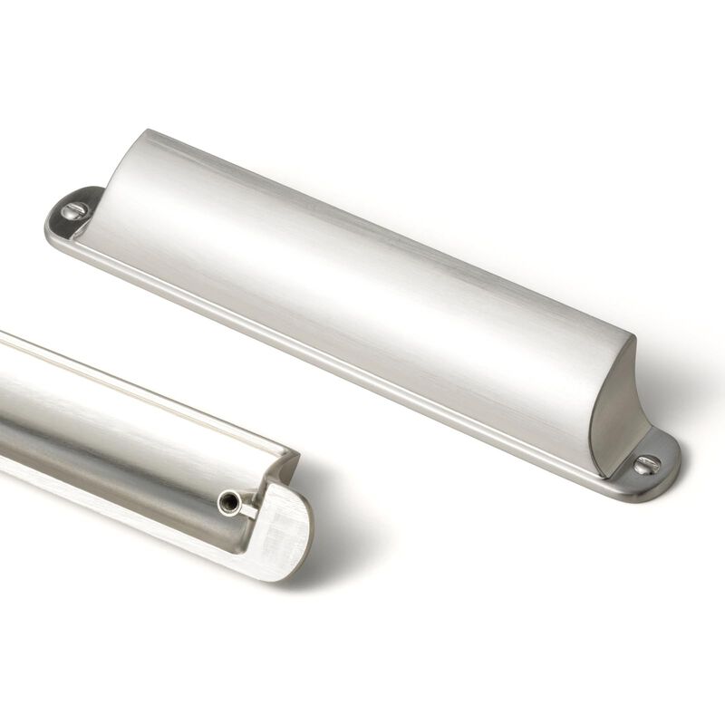 Goo-Ki 6 Pack Brushed Satin Nickel Cabinet Cup Pulls Bin Drawer Pull 5.04""(128mm) c-c Kitchen Hardware,Modern Zinc Alloy Bar Ca