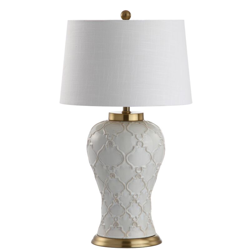 Arthur 29" Ceramic LED Table Lamp, Cream