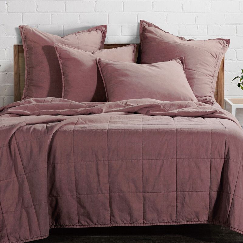Stonewashed Sarsaparilla Cotton Canvas Full/Queen Coverlet Set image number 1