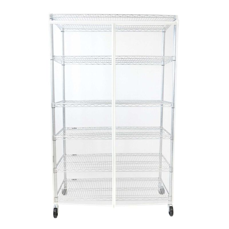 Storage Shelving Unit Cover, fits racks 48"W x 24"D x 72"H All Clear See Through PVC