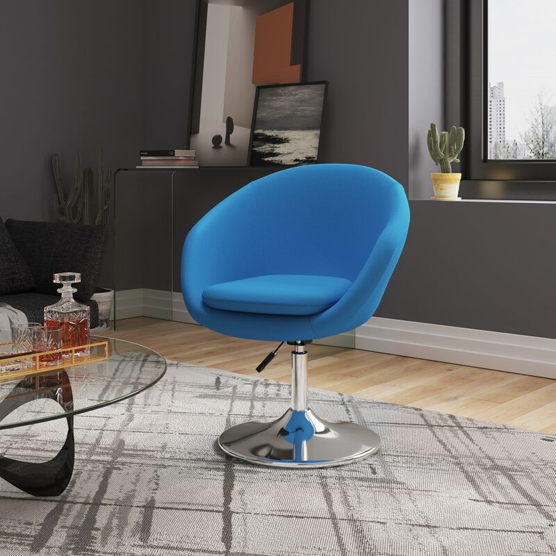 Hopper Blue Swivel Accent Chair