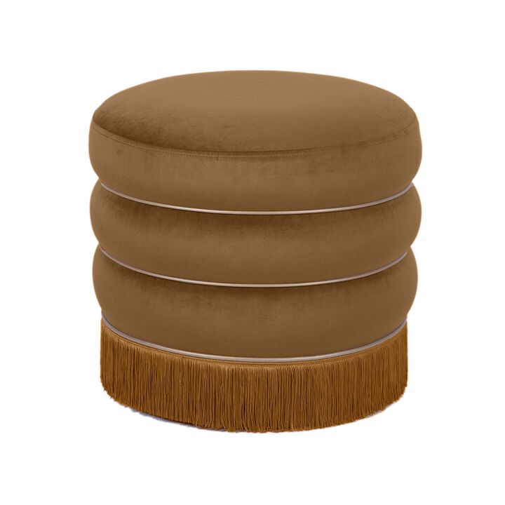 Tov Furniture Lakka Green Ottoman (Chocolate)