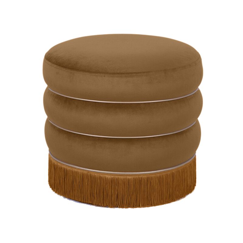 Tov Furniture Lakka Green Ottoman (Chocolate) image number 0