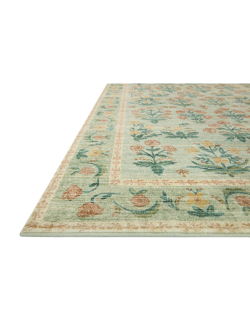 Eden Mughal Rose Moss 2'6" x 11'6" Runner Rug