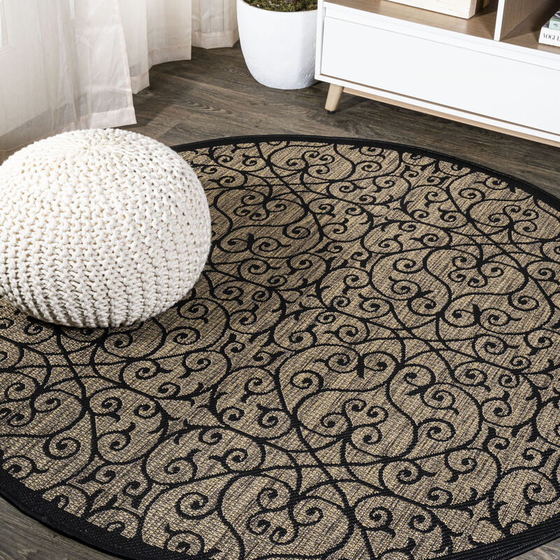 Madrid Vintage Filigree Textured Weave Area Rug