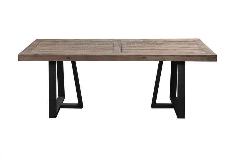 Prairie Rectangular Dining Table, Natural/Black