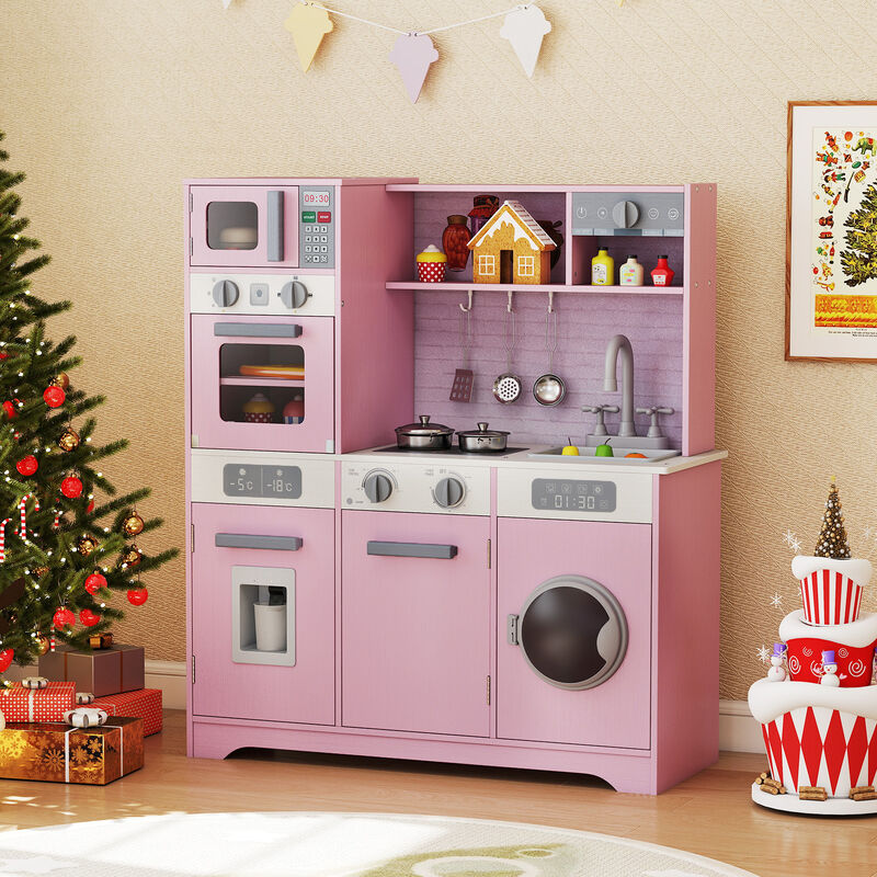 Pretend Play Kitchen Toy Set with Accessory Playset Real Lights & Sounds for Interactive Fun image number 1