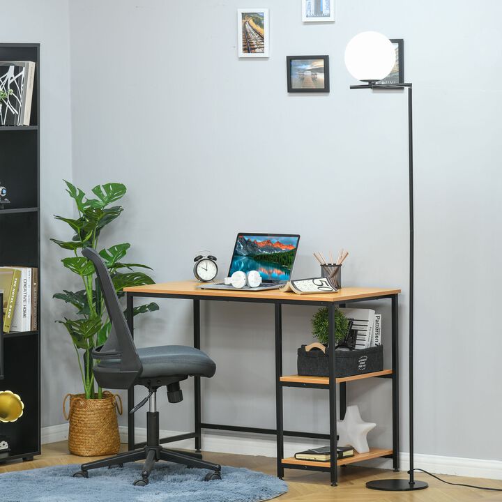 Black Adjustable Light: Metal Floor Lamp with 350° Rotating Shade