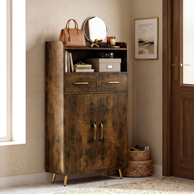 Bathroom Storage Cabinet with 2 Drawers and 2 Doors image number 6