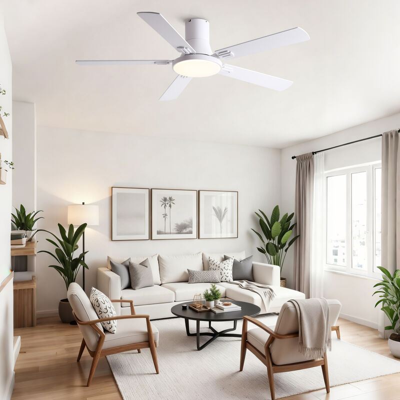 ELEMENT ACE Modern Minimalist Ceiling Fan with LED Light Kit and Remote Control for Energy Efficient Home Cooling image number 6