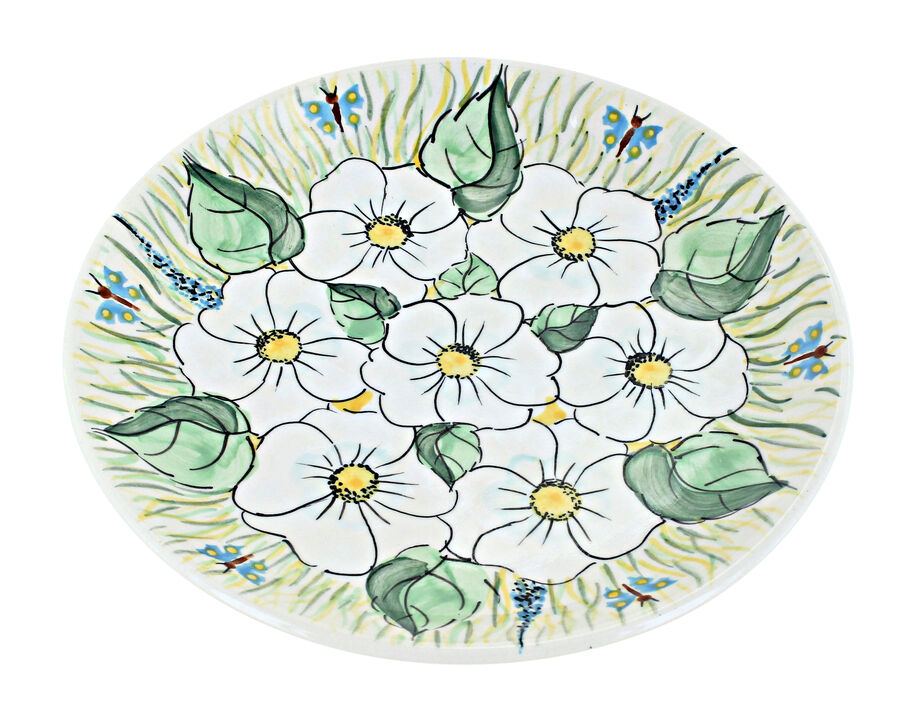 Blue Rose Polish Pottery Sweet Devotion Dessert Plate