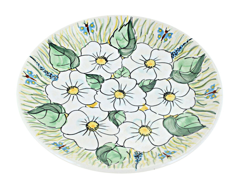 Blue Rose Polish Pottery Sweet Devotion Dessert Plate