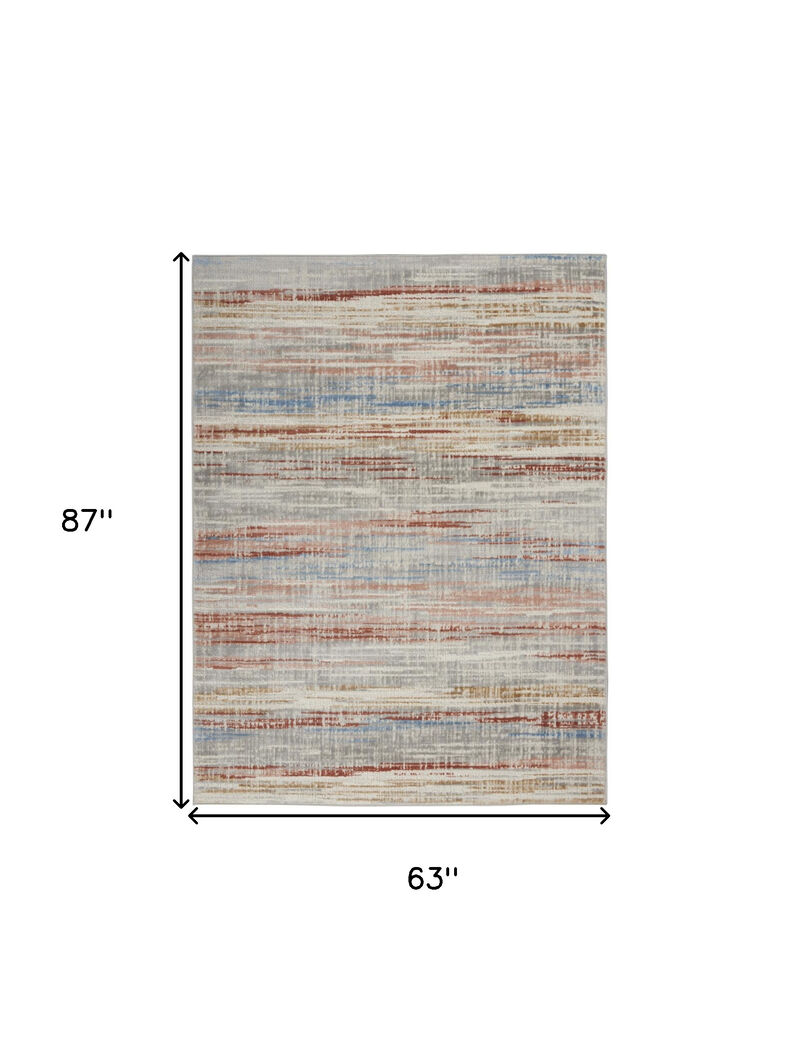 HomeRoots Abstract Non Skid Area Rug image number 2