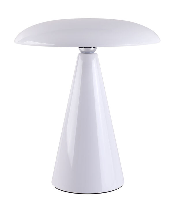 Beacon Lighting Kinoko II Cordless 2-in-1 Rechargeable LED Table & Wall Lamp, CCT Dimmable, Gloss