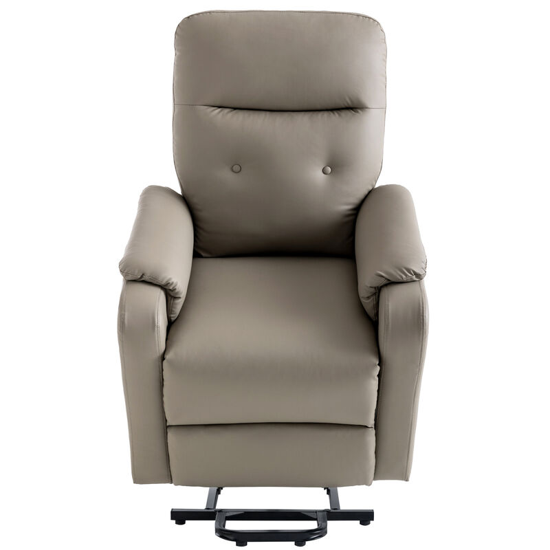 Massage Recliner Chair Electric Power Lift Chairs with Side Pocket, Adjustable Massage and Heating Function for Adults and Seniors, Olive Grey