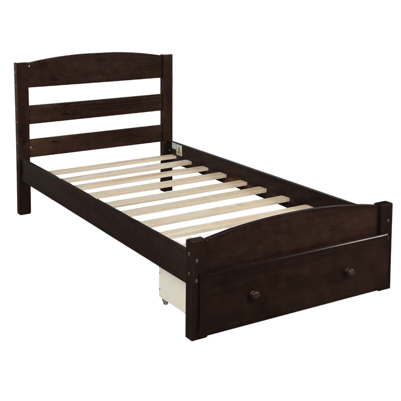 Merax Platform Twin Bed Frame image number 0