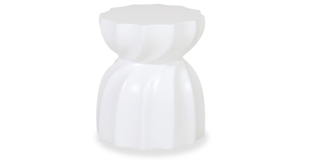 Outdoor Accent Table in White