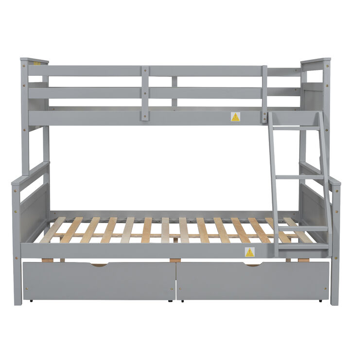 Merax Twin over Full Bunk Bed with Ladder