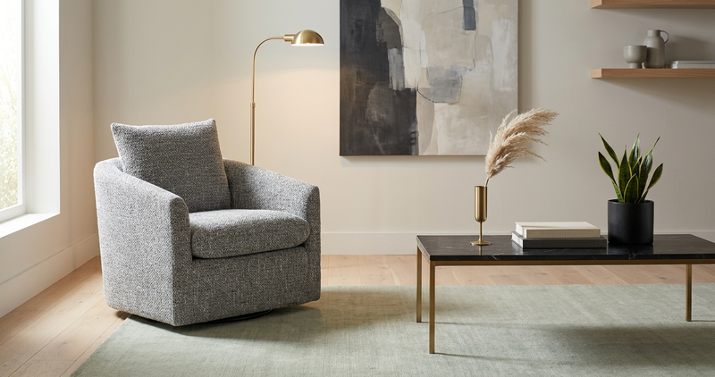 Jennie Gray Swivel Chair in Dusk image number 1