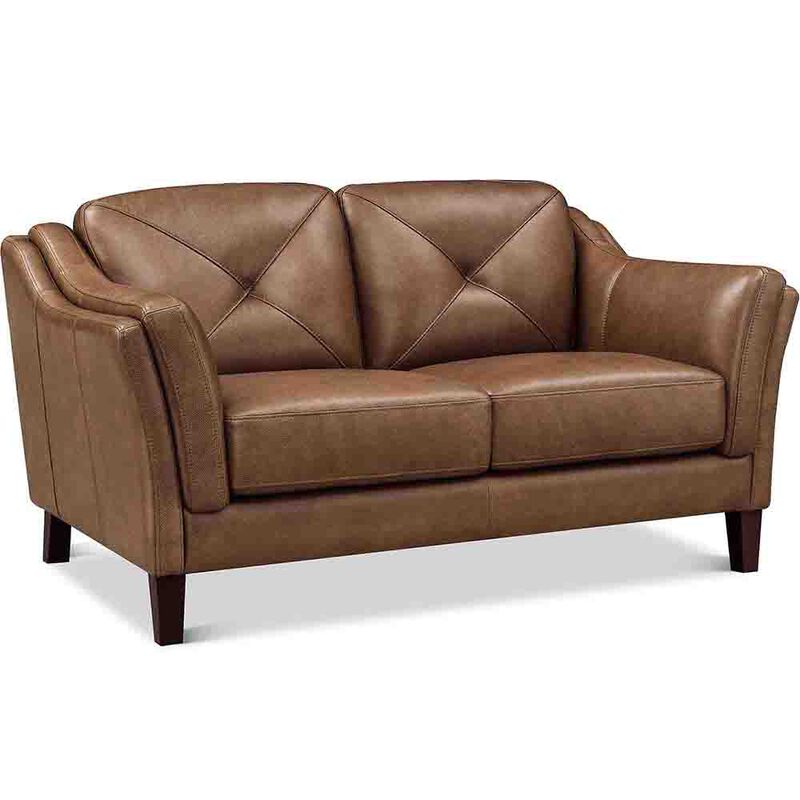 Mavery Top Grain Leather Loveseat