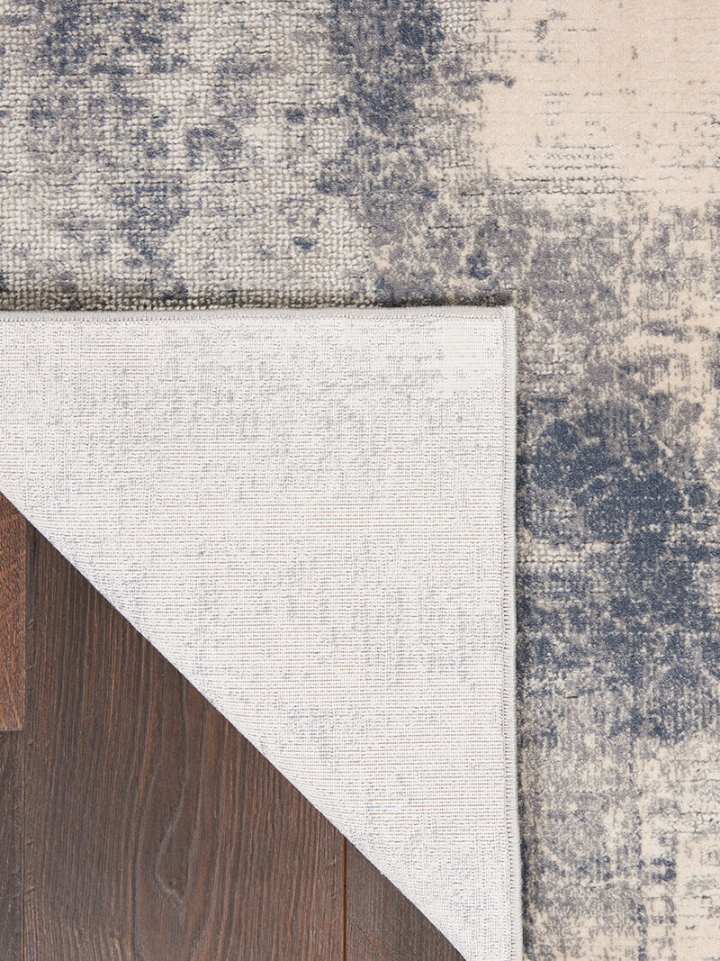 Rustic Textures RUS02 Blue/Ivory 5'3" x 7'3" Rug