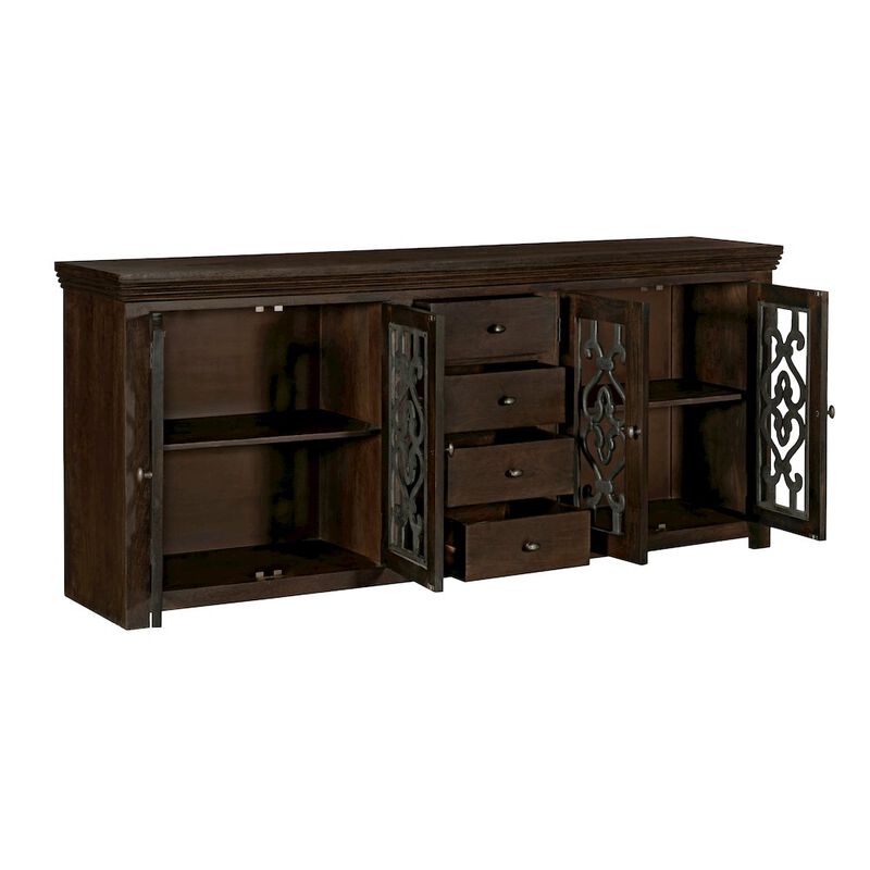 Alex Hamilton Hearst Sideboard 4-Door 4-Drawer in Barista Brown