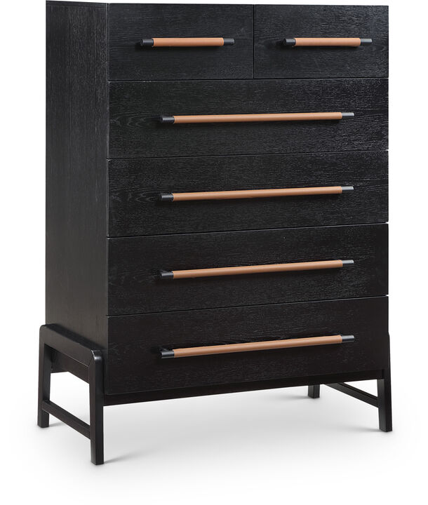 Meridian Furniture Kaya Black Vegan Leather Chest