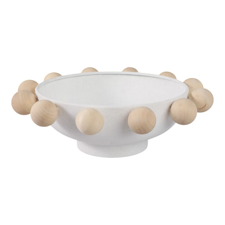 Deco Bowl with Wood Knobs