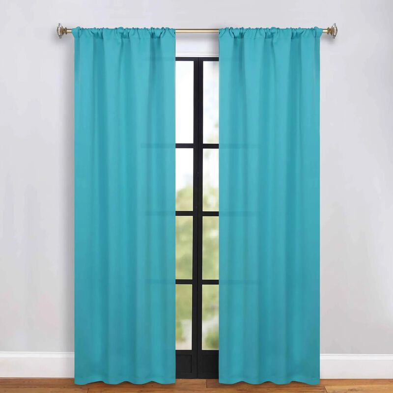 Blackout Curtain Set of 2, Solid Window Drapes for Bedroom and Living Room image number 1