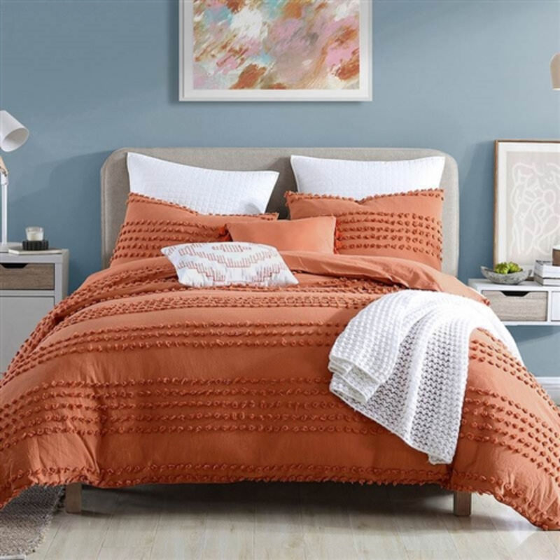 5-Piece Cotton Clip Dot Comforter Set, Premium Softness and Style