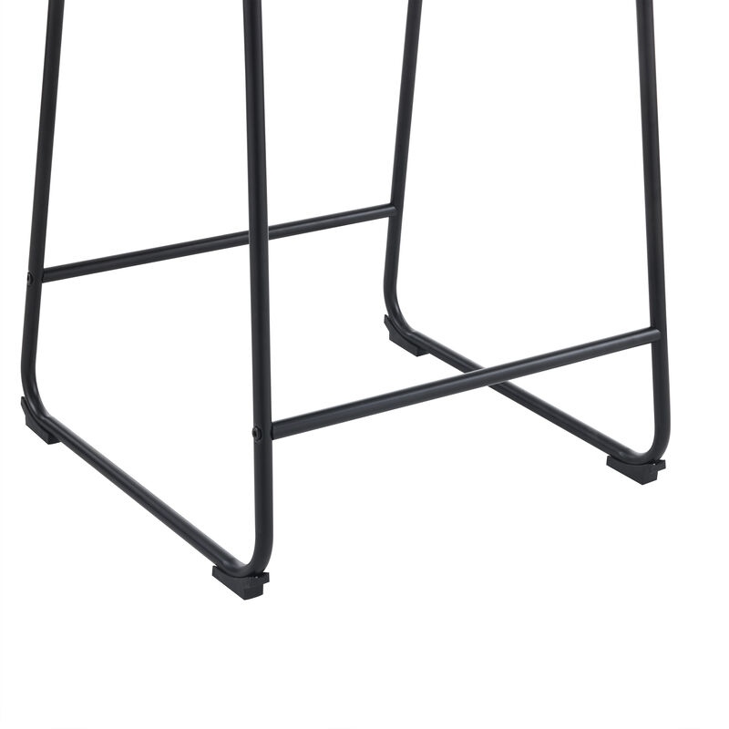 Christopher Knight Home Havelton Modern 24 Inch Faux Leather and Steel Frame Counter Stools (Set of 2)