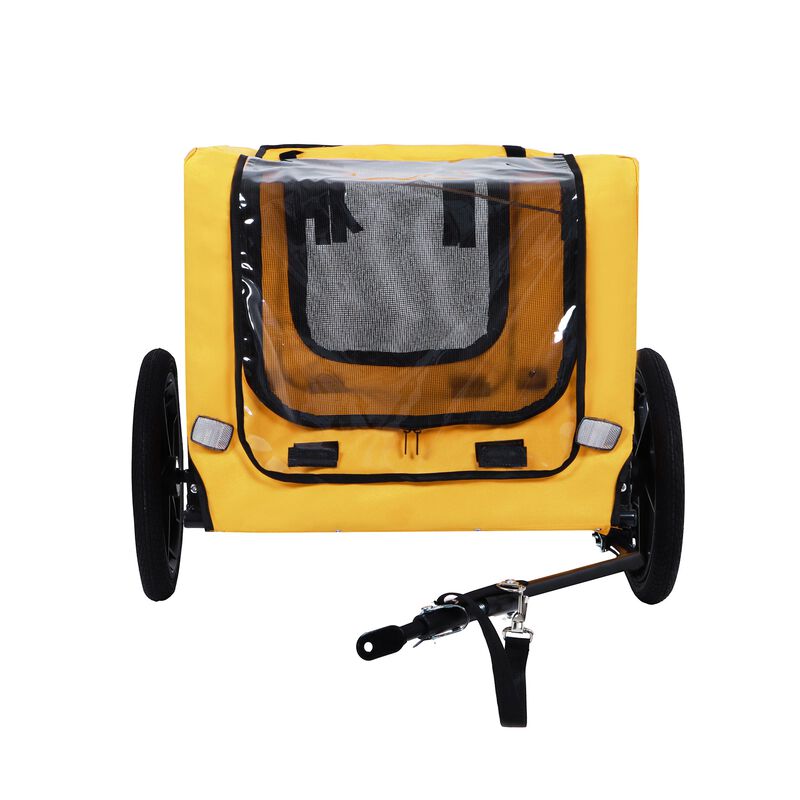 66LB Capacity Foldable Pet Bike Trailer with Quick-Release Wheel & Non-Slip Floor image number 4