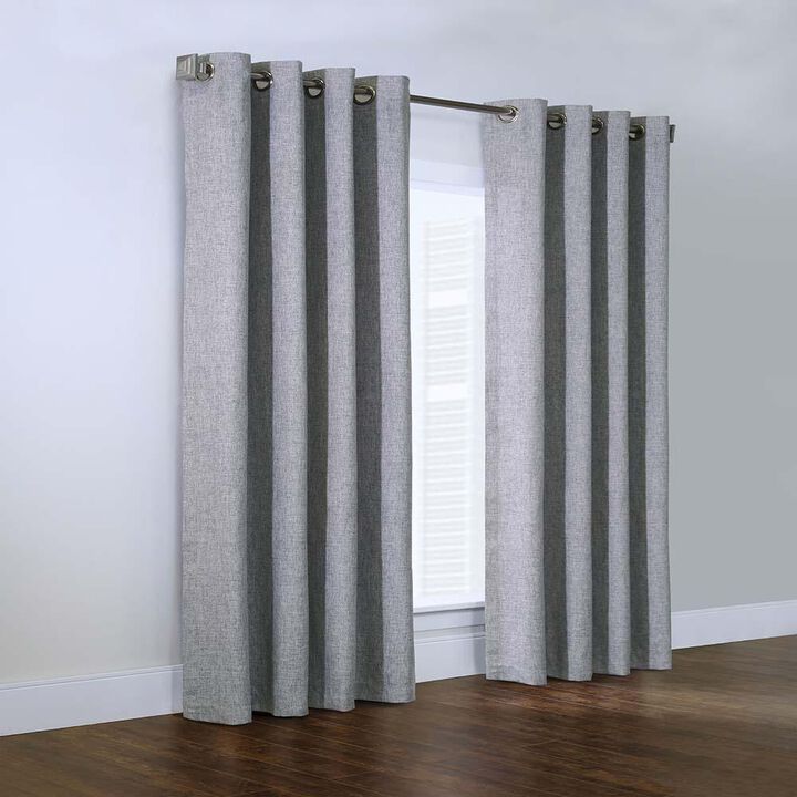 Habitat Linum Solid Textured Inspired Allure Home or Office Light Filtering Grommet Curtain Panel 50" x 84" Light