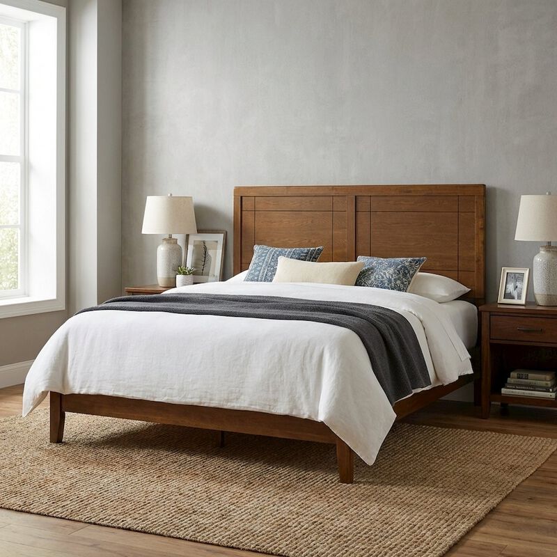 Wood Queen Headboard, Classic Design, Durable Construction for Bedroom Style image number 3