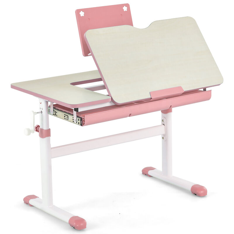 Height-Adjustable Kids Desk with Tilt Desktop and Book Stand image number 0
