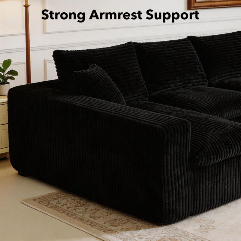 Nespfe Modular U-Shaped Compressed Sectional Sofa image number 2