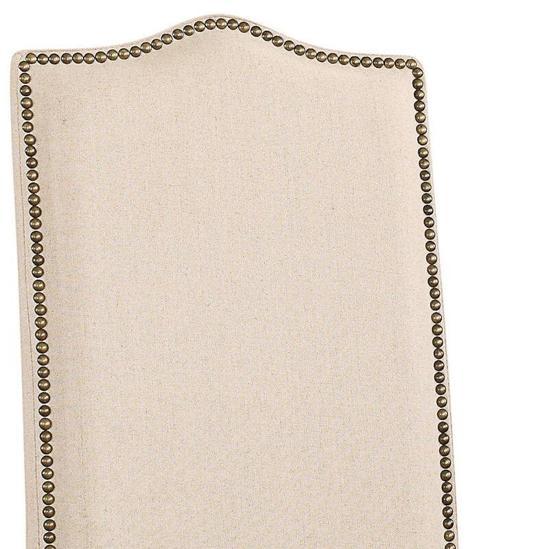 Linen Upholstered Parsons Side Chair for Dining