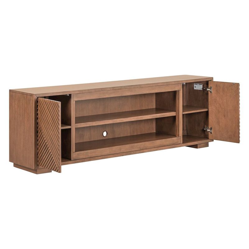 Liberty Furniture Easton Entertainment Stand 84 Inch TV Console  - Urban Bronze Poplar Wood image number 6