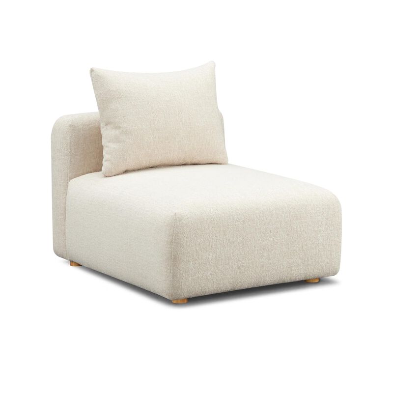 Casafoyer Hangover Cream Heavy Textured Fabric Modular Armless Chair image number 0