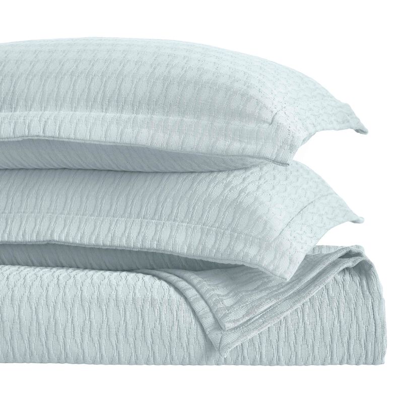 Lightweight Cotton Matelasse Bedspread Set with Diamond Pattern image number 0