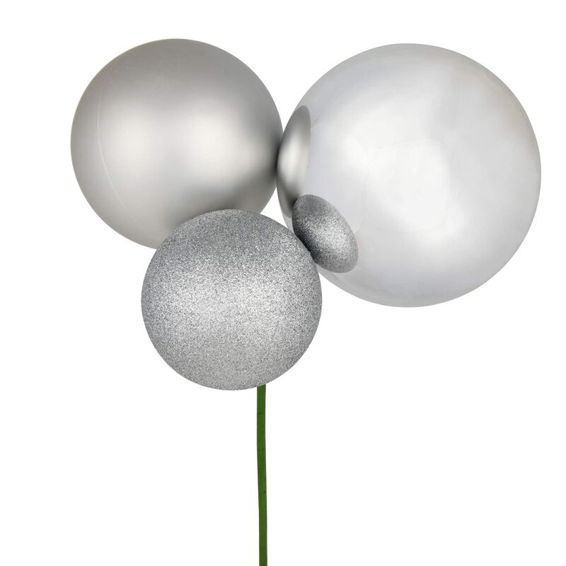 Vickerman Silver Ornament Pick image number 0