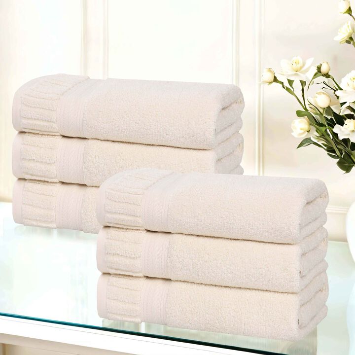 Soft Zero Twist Cotton Hand Towels 6 Pack Highly Absorbent Towels