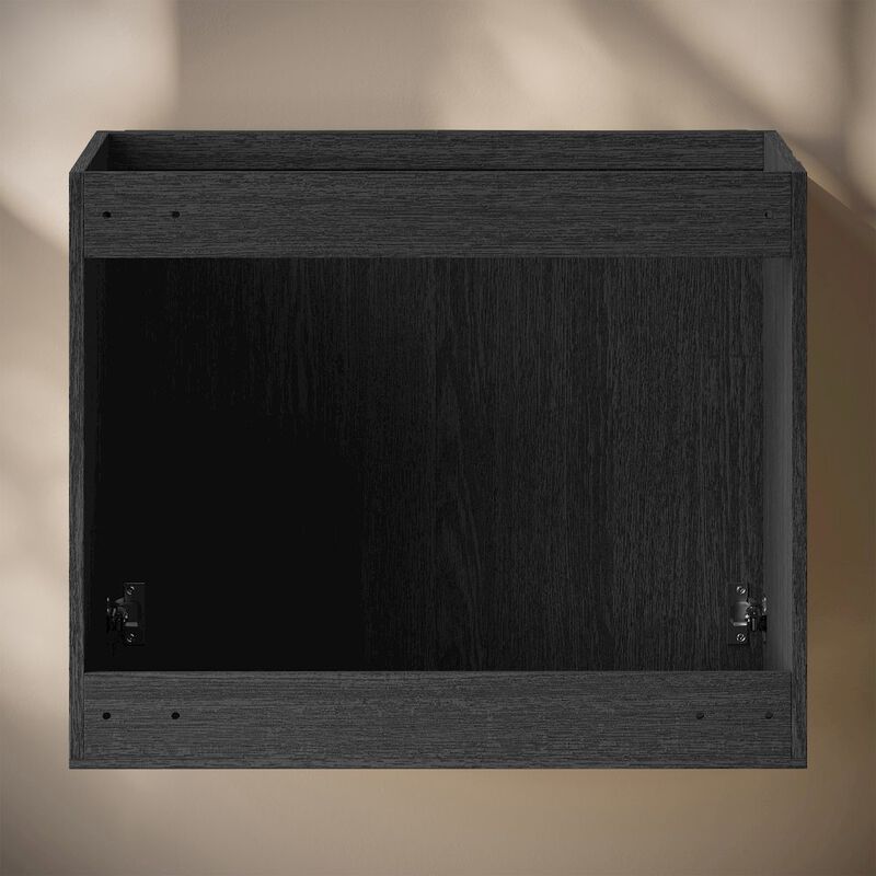 Cascade 30" Wall-Mounted Bathroom Vanity Cabinet without Top in Black Oak image number 3