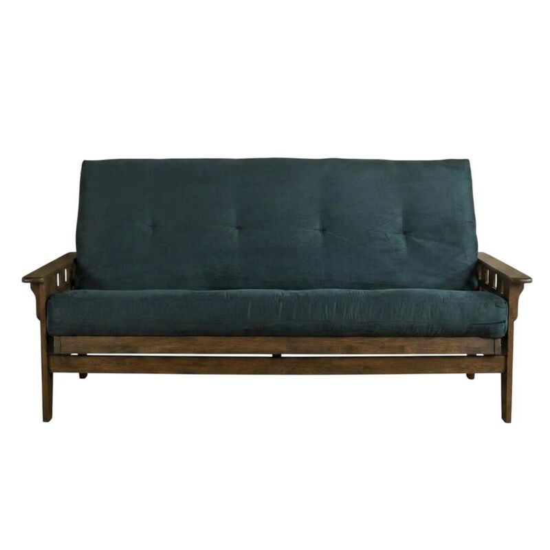 Tucson Frame-Rustic Walnut Finish-Suede Navy Mattress image number 3