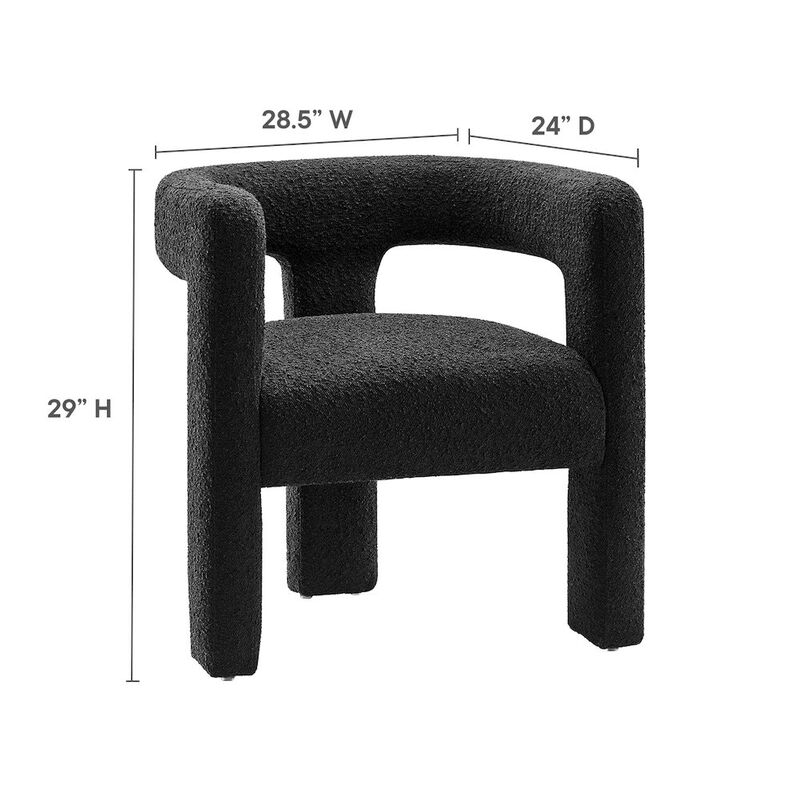 Kayla Boucle Upholstered Armchair image number 2
