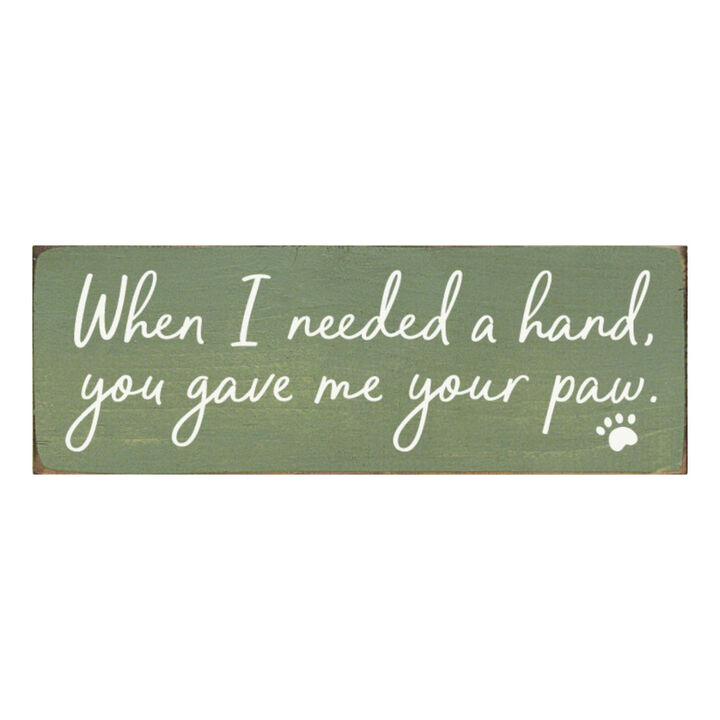 Decorative Pet Lover Wood Wall Plaque with Paw Print Sentiment Sign
