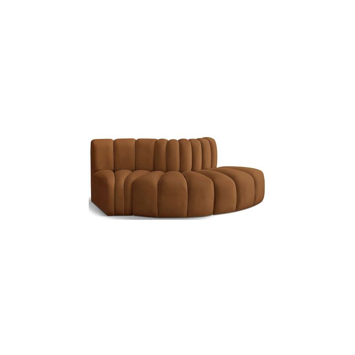 Meridian Furniture Arc Saddle Velvet Modular Sofa